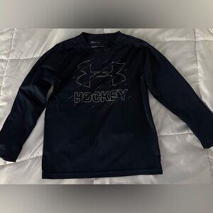 Under Armour Kids' Navy Long Sleeve Hockey Shirt